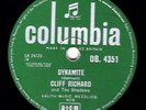 VERY RARE 1959 UK #1 CLIFF RICHARD 78  DYNAMITE / TRAVELLIN' LIGHT  DB 4351 E/E+