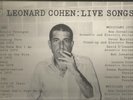 5LP Leonard Cohen LIVE SONGS Songs of love and hate SONGS FROM A ROOM New skin