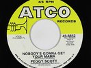 Deep Soul 45 - Peggy Scott - Nobody's Gonna Get Your Mama - Atco - NM mp3