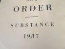 New Order Substance 1987 Double Vinyl LP