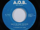 Modern Soul Boogie 45 A STROKE OF LUCK She's So Fine A.O.B. HEAR