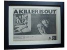DAVID BYRON+Baby Faced Killer+POSTER+AD+ORIGINAL 1978+FRAMED+EXPRESS+GLOBAL SHIP