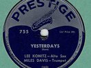 MODERN JAZZ 78 : LEE KONITZ & MILES DAVIS W/ BILLY BAUER ON PRESTIGE 755