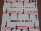 RUGGIERO RICCI PAGANINI 24 CAPRICES DECCA SXL 2194 WB ED 3 EXCELLENT