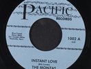 MONZAS: Instant Love / Social Unrest 45 (80s issue made from the original stamp