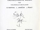 MARTINU Var on Slovak Theme JANACEK A Tale RIDKY Cello Sonata HANS-ROLF HAUCK NM
