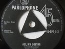 V/RARE -THE BEATLES - ALL MY LOVING / LOVE ME DO - RHODESIA - 45 - 7
