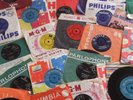 COLLECTION OF 30 SINGLE RECORDS, 50's - 60's, BEATLES, RICKY NELSON, ETC. EX.