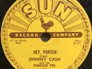 JOHNNY CASH Sun 221 Hey, Porter  / Cry  Cry  Cry  78 MEMPHIS VG
