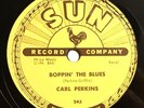CARL PERKINS Boppin' The Blues/All Mama's Children 78 rpm E+/E+ SUN 243 Beauty