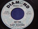 ORIGINAL PRESSING NORTHERN SOUL 45 RUBY WINTERS BETTER / I WANT ACTION