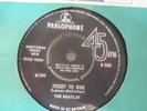 THE BEATLES TICKET TO RIDE ORIGINAL SINGLE WITH RARE FONT