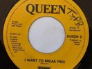 QUEEN - I Want To Break Free / Machines (or back to humans) - RARE BARBADOS 45