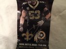DREW BREES SIGNED NEW ORLEANS SAINTS PASSING YARDS RECORD STUB   AUTO