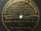 78rpm Pre-Dog Victor Monarch Record 3037 - Georgia Minstrels -