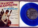 THE METEORS, METEOR MADNESS, 1981 ACE RECORD LABEL BLUE COLOUR VINYL 4 TRACK EP