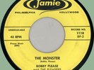 BOBBY PLEASE & PLEASERS The Monster / The Switch 45rpm Jamie 1959 Halloween