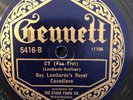 Gennett 5416 Guy Lombardo Royal Canadians CY  Jazz 78 rpm 1924 E    pot hc