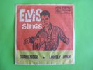 RARE PORTRAIT SERIES - ELVIS PRESLEY - SURRENDER.- LONELY MAN -OZ 45 rpm RECORD