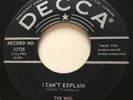 60's MOD FREAKBEAT The Who I CAN'T EXPLAIN Decca 45 rare Canadian pressing EX