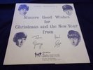 THE BEATLES FIRST CHRISTMAS RECORD 1963 FAN CLUB FLEXI + FOLD-OUT SLEEVE EX