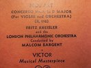1935 Fritz  KREISLER MOZART Violin CTO No 4 K 218 Malcolm Sargent London Phil 78