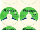RARE - Original Vintage Label Print Sheet - RANDY'S ( GREEN )