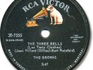 1959 The BROWNS Pop Vocal 78 RPM Record. The Three Bells/Heaven Fell Last Night