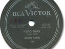 Rare MYRNA LORRIE Rockabilly 78 RPM Record. Hello Baby.