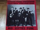 GARAGE PUNK UNKNOWNS VOL1 killer 60s garage fuzz psych 1965-67 private orig LP