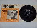 BUDDY HOLLY Wishing/ Because I Love You 1963 UK Coral Q 72466 RARE PIC SLEEVE