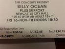 2 billy ocean tickets 161118 newcastle