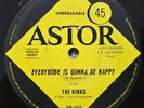 THE KINKS - EVERYBODY IS GONNA BE HAPPY - ORIGINAL OZ ASTOR LABEL ROCK 45 - 1965