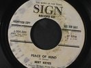 BERT KEYES: Where Or When / Peace Of Mind 45 Hear  (dj, label wear, obscure 60s