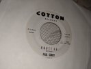 Rare Rock Funk 45rpm Paul Curry Promo Route 66 / Honey Suckle Rose - Cotton 1007