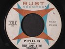 BILLY JAMES & STENOTONES: Phyllis / My Prayer 45 (wol, light scuffs only, plays