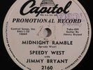 country 78 RPM SPEEDY WEST JIMMY BRYANT Midnight Ramble CAPITOL HEAR guitar wlp