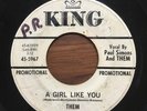 THEM A Girl Like You / Don't Look Now Rare Garage Rock 45 PROMO