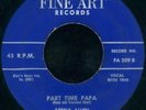 ARENA ALLEN Part Time Papa DETROIT BLUES ROCKER 45 on FINE ART VG++