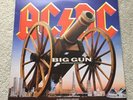 AC/DC Big Gun 12” Vinyl Single 1993 B Side Live in Moscow NM /  VG+