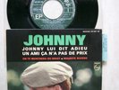johnny hallyday  original johnny lui dit adieu bandeau noir+languette super etat