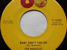 THE MIRACLES Come On Do The Jerk / Baby Don't You Go NM- CANADA 1964 TAMLA 45