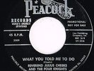 REV JULIUS CHEEKS & 4 KNIGHTS what you told me to do U.S. PEACOCK 7