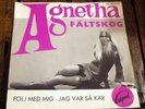 AGNETHA FÄLTSKOG 7' Följ med mej/jag var så kär 1967 RARE pre ABBA Cupol + PS