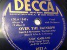 JUDY GARLAND 78RPM --OVER THE RAINBOW/ THE JITTERBUG