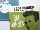 RAL DONNER vg++ promo 45 vg+ picture sleeve A TEAR IN MY EYE I GOT BURNED CT127