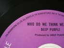 Deep Purple Who Do We Think We Are 1U GRAMOPHONE Porky Dated 0173 inner Insert
