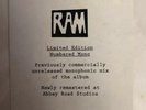 Paul McCartney - Ram - SEALED 2012 Limited Edition MONO HRM-33452-01