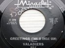 VALADIERS orig.VG++ styrene Miracle GREETINGS this is Uncle Sam TAKE CHANCE pc54
