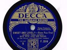 AL BOWLLY ROY FOX AND HIS BAND 78 - SWEET AND LOVELY - SING ANOTHER CHORUS - EX